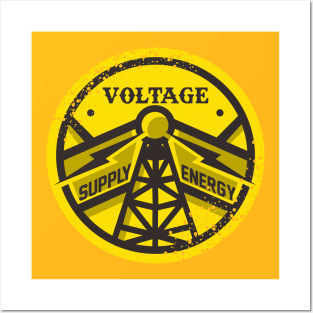 voltage - graphic energy - electricity Posters and Art